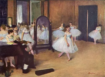 Augstas kvalitātes Audekls, Eļļas glezna Reprodukcijas Deju Klases (1871) Ar Edgar Degas puses, krāsotas