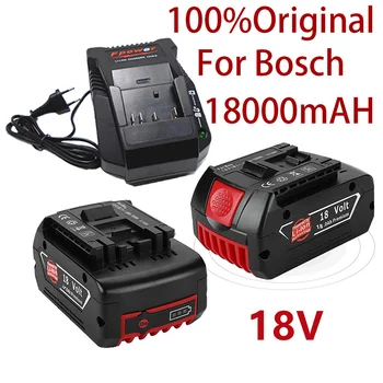 Jaunu 18V 18000mah uzlādējamo akumulatoru bosch 18V 18.0 nomaiņa portatīvo rezerves akumulatoru, lai bosch bat609 indikators