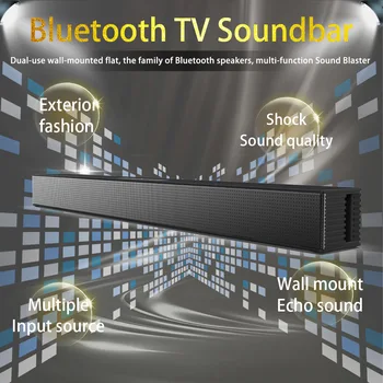 TV Soundbar Mājas kinozāle Echo Sienas, 4 Skaļruņi, Bezvadu Bluetooth Skaļrunis, Subwoofer, Soundbox ar Datoru, TV, Mūzikas Sistēma, Centrs