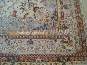 Bezmaksas piegāde 3.1X4.5M 160 Līnijas Puses-mezgloti Vilnas un Zīda Austrumu persiešu Paklājs roku darbs persiešu paklājs