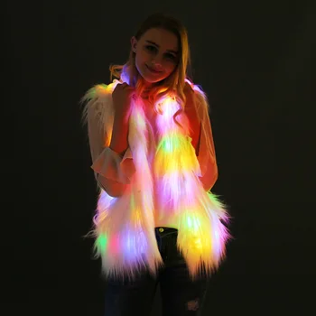 Amazon hotsale cosplay hoodies gari mati, kažoku sieviešu smieklīgi LED Jaka naktsklubs ziemas mēteļi teddy jaka
