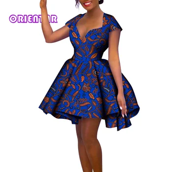 Āfrikas Kleitas Sievietēm Ir 2021. Jauno Vasaras Īsām Piedurknēm Drukas Kleita Dashiki Ankara Āfrikas Sieviešu Apģērbu Bumbu Kleita WY621