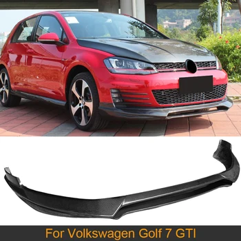 Oglekļa Šķiedras Priekšējā Bufera Lūpu vēja aizsargs Priekš Volkswagen VW Golf 7 VII MK7 GTI-2017 nestandarta Automašīnas Priekšējā Bufera Lūpu Spoilers