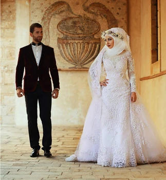 Bezmaksas piegāde 2018 jauna kāzu kleita Luxury arābu Drēbes Demoiselle D ' honneur Lv Mousseline De Soie māte līgava Kleita