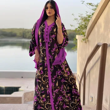 Abayas Kleitas Sievietēm Kaftan Vestidos Caftan Abaya Dubaija Turcija Islāmu Musulmaņu Gara Kleita Longue Femme Musulmane Marokens Drēbes