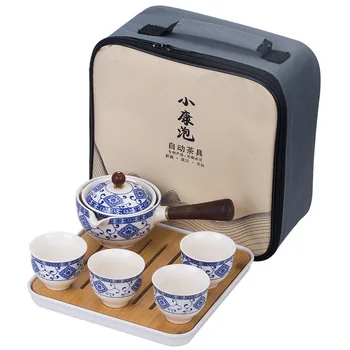 Ziedi Izsmalcinātu Akmens Slīpēšanas Formas Tējas Komplekts Roku darbs Tējas Katlā Kausa Uzstādīts Ķīnas Dāvanu kungFu Teaware Unikālu
